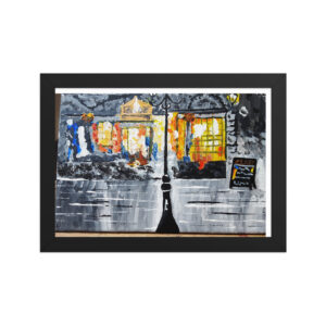 Framed matte paper poster