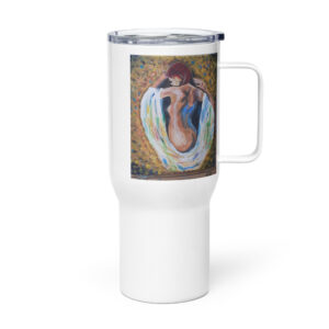 Travel mug with a handle