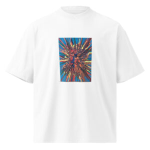 Unisex organic oversized high neck t-shirt