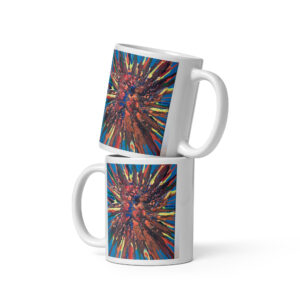 White glossy mug